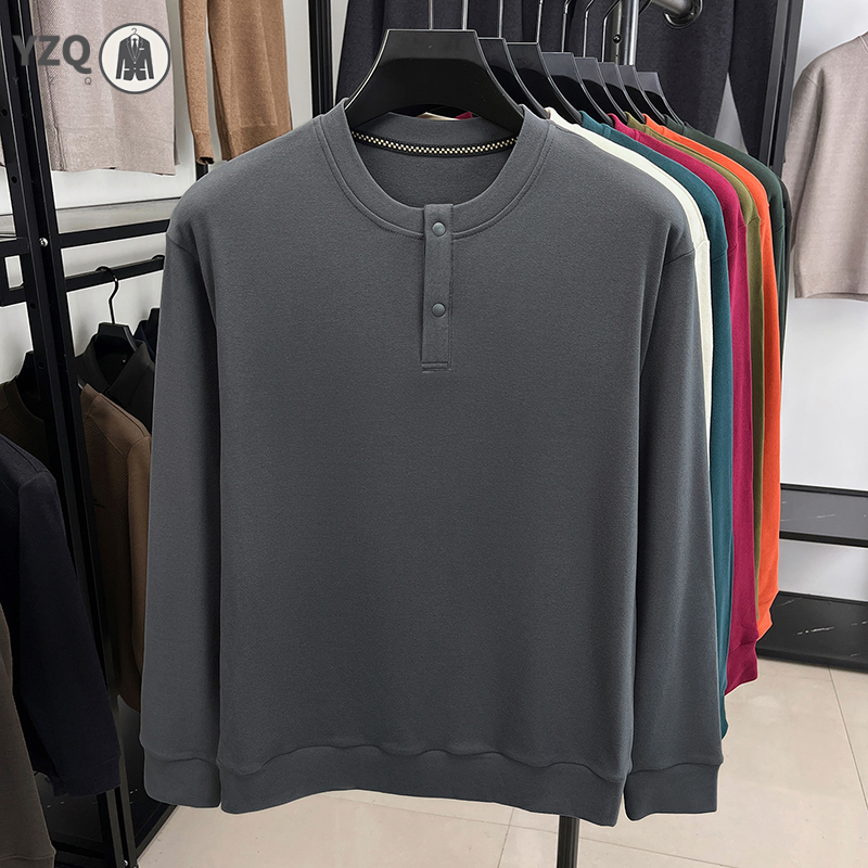 Embellish Knit - Warm Brushed Knit Henley Long Sleeve